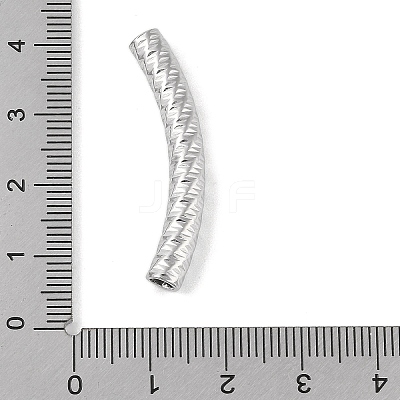 304 Stainless Steel Curved Tube Beads STAS-M071-03J-P-1