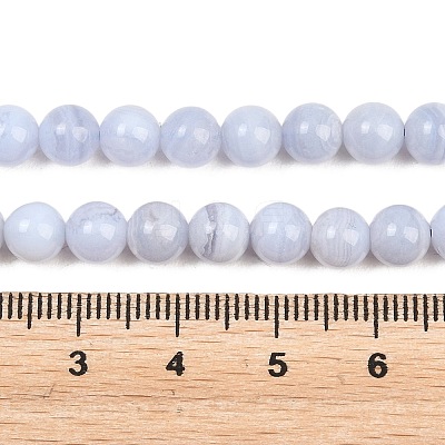 Natural Blue Lace Agate Beads Strands G-D106-A01-6mm-1