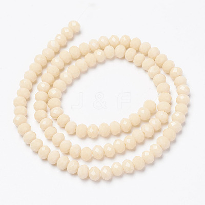 Opaque Solid Color Glass Beads Strands EGLA-A034-P4mm-D05-1