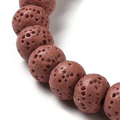 Natural Lava Rock Dyed Beads Strands G-Z036-B01-05-1