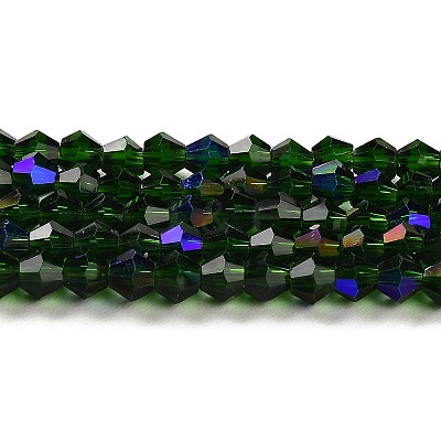 Transparent Electroplate Glass Beads Strands GLAA-F029-3mm-D25-1