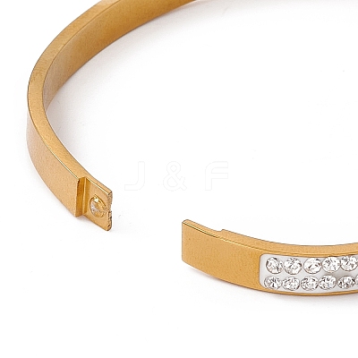 Crystal Rhinestone Hinged Bangle BJEW-F439-02G-1