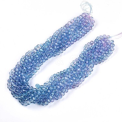 Baking Paint Transparent Glass Beads X1-DGLA-A035-T10mm-A06-1