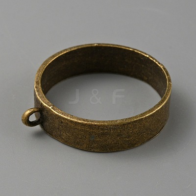 Tibetan Style Alloy Open Back Bezel Pendants FIND-WH0152-220AB-1