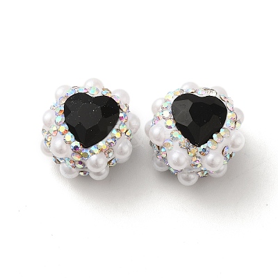 Polymer Clay Rhinestone Beads RGLA-D050-04E-1
