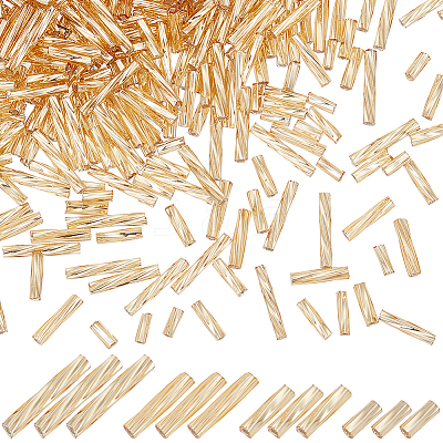 1840Pcs 4 Style Glass Twisted Bugle Beads SEED-CN0001-43A-1