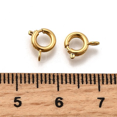 Eco-friendly Brass Spring Ring Clasps KK-D082-01F-G-1