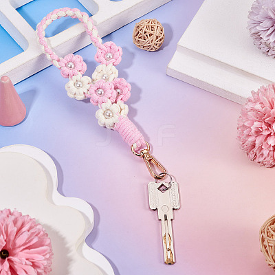 Hand-woven Flower Pendant Decorations KEYC-TAC0009-02KCG-01-1