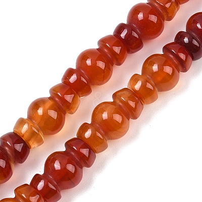 Natural Red Agate(Dyed & Heated) Beads Strands G-P595-B02-01-1