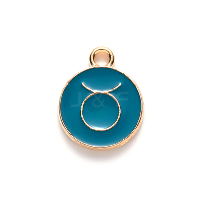 Alloy Enamel Pendants ENAM-S124-01A-05C-1