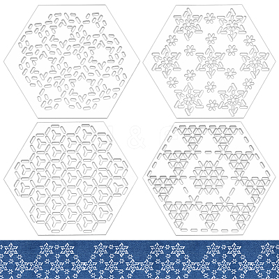 1Set Acrylic Embroidery Template AJEW-BC0007-79B-1