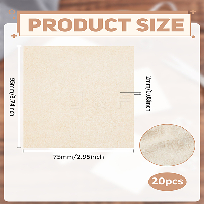20Pcs Suede Polishing Cloth AJEW-LP0004-09-1