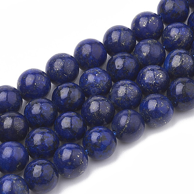 Natural Lapis Lazuli Beads Strands X-G-S295-18-8mm-1