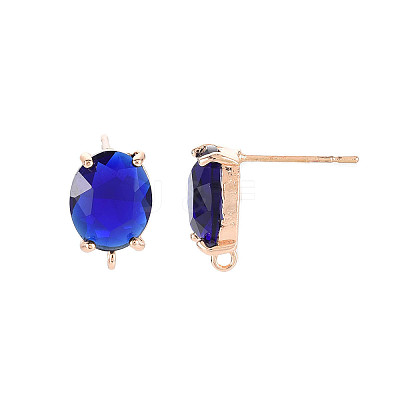 Brass Stud Earring Findings KK-S364-163-1