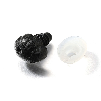 Plastic Craft Safety Screw Dog Noses DOLL-WH0001-02-1