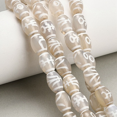 Tibetan Style dZi Beads Strands GG-CBA4812-C01-8X12MM-1