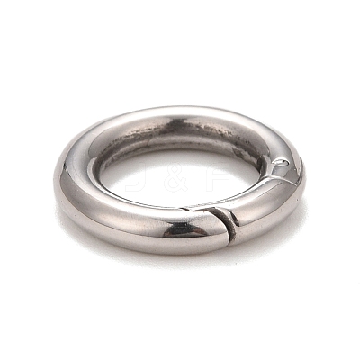 Non-Tarnish 304 Stainless Steel Spring Gate Rings STAS-M296-01P-B-1