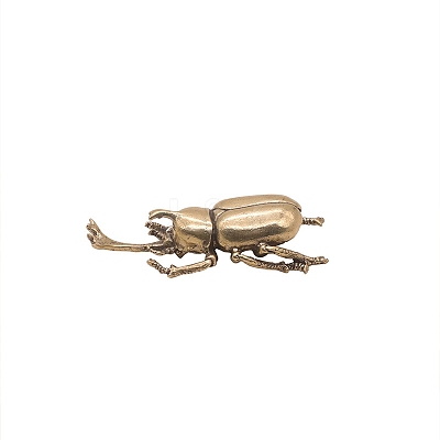 Brass Tea Pet Allomyrina Dichotoma Figurines Statues for Home Office Desktop Decoration PW-WG96CDA-01-1