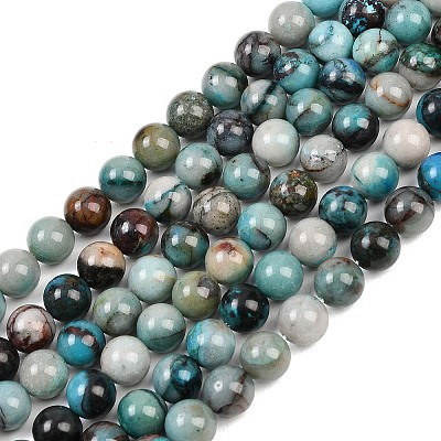 Natural Chrysocolla Beads Strands G-K405-B01-8mm-1