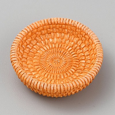 Resin Rattan Basket Mini Model DJEW-CJC0002-04G-01-1