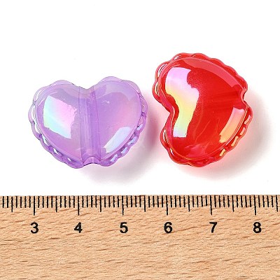 UV Plating Transparent Acrylic European Beads AC-CBAEAA8-18-1