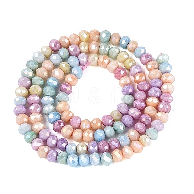 Anti-Tarnish Dyed Rondelle Glass Beads Strands EGLA-T021-3mm-17-17-1