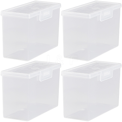 Plastic Card Storage Boxes with Hinged Lids CON-WH20010-06A-1
