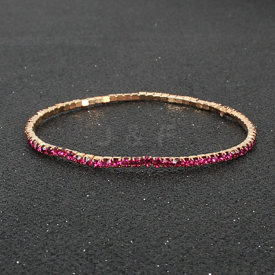 Alloy Rhinestone Cup Chain Bracelets for Women WG1E62A-04-1