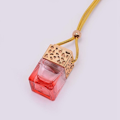 Car Hanging Air Freshener Glass Bottles DJEW-WH0008-10F-1