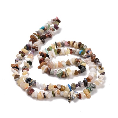 Natural & Synthetic Gemstone Chips Beads Strands G-L154-21-1