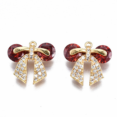 Brass Micro Pave Cubic Zirconia Pendants KK-Q277-065B-NF-1