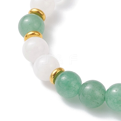 Round Natural Mixed Gemstone Beads Stretch Bracelets for Women BJEW-JB12760-1