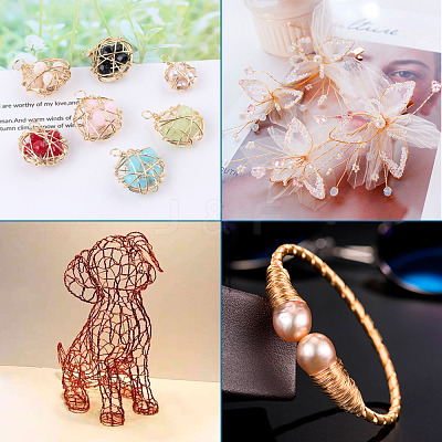 Round Copper Beading Wire for Jewelry Making YS-TAC0004-0.3mm-06-1