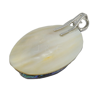 Paua Shell Big Pendants SSHEL-H063-1-1