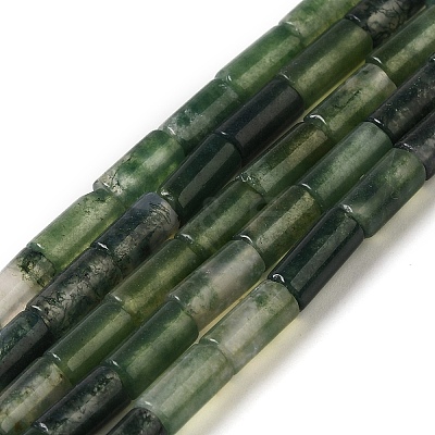 Natural Moss Agate Beads Strands G-B091-A10-01-1