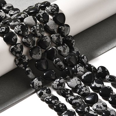 Natural Snowflake Obsidian Beads Strands G-R190-10mm-51-1
