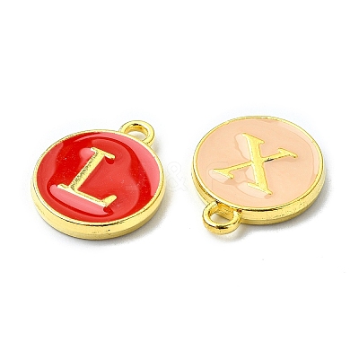 (Defective Closeout Sale)Platinum & Golden Plated Alloy Enamel Charms ENAM-XCP0001-42PG-1