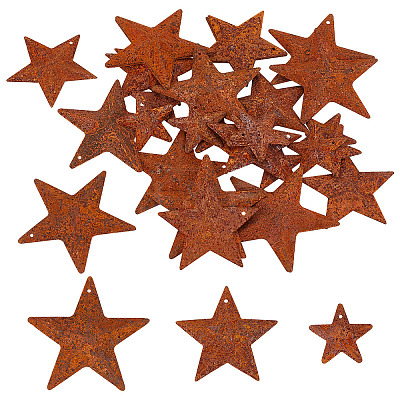 30Pcs 3 Style Rust Iron Pendants IFIN-GF0001-28-1