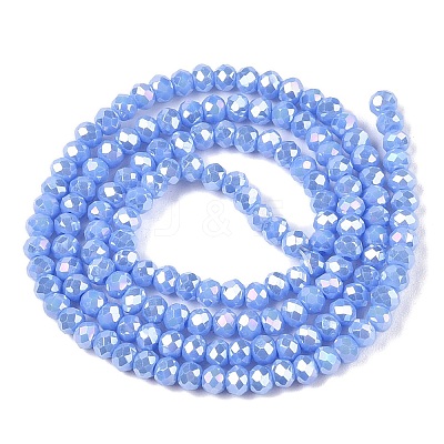Electroplate Glass Beads Strands EGLA-A044-P2mm-B17-1