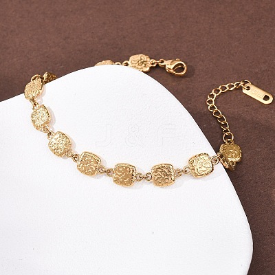 304 Stainless Steel Link Chain Bracelets for Women BJEW-K293-03G-1