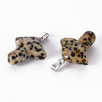 Natural Dalmatian Jasper Pendants X-G-R480-02E-1