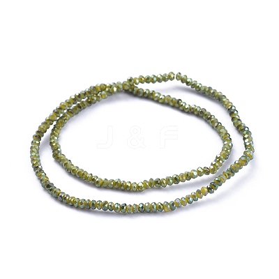 Electroplate Glass Beads Strands GLAA-F079-FR09-1
