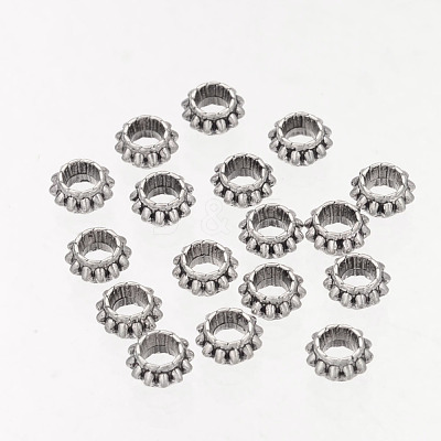Rondelle Tibetan Style Alloy Spacer Beads X-AB30-NF-1