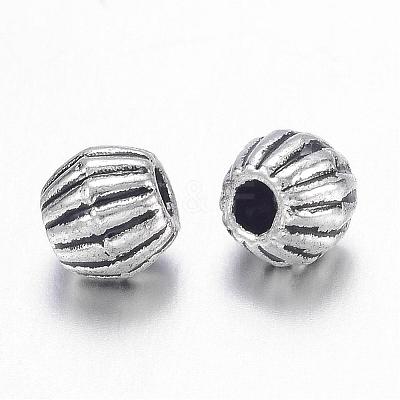 Antique Silver Tibetan Style Bicone Spacer Beads X-LF0300Y-NF-1