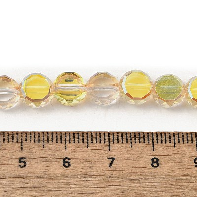 Electroplate Glass Beads Strands EGLA-L045-G-HP01-1
