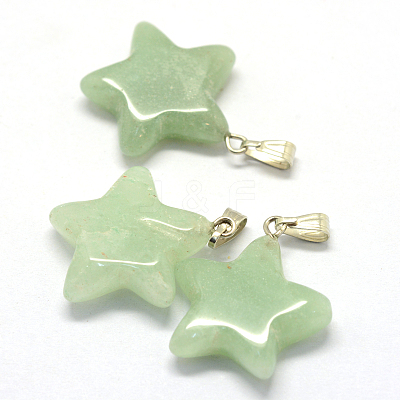 Star Natural Green Aventurine Pendants G-Q367-16-1