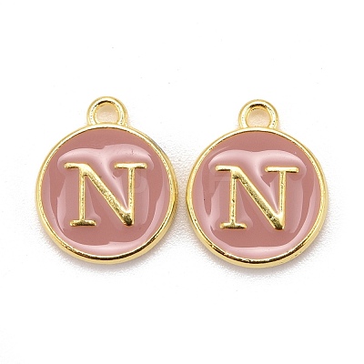 Golden Plated Alloy Enamel Charms ENAM-S118-07N-1