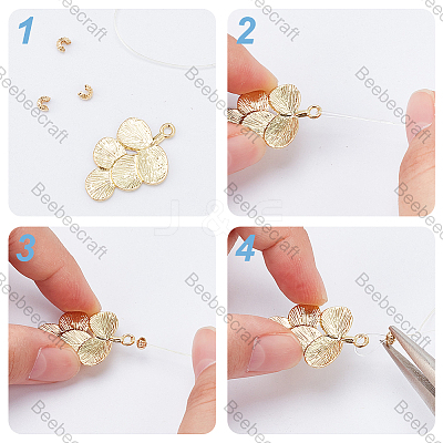200Pcs Brass Crimp Beads Covers FIND-BBC0003-63-1