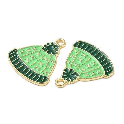 Christmas Alloy Enamel Pendants ENAM-D050-13E-01G-1