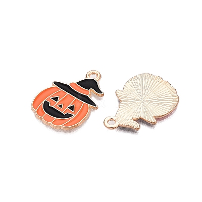 Halloween Theme Alloy Enamel Pendants ENAM-T020-07A-1